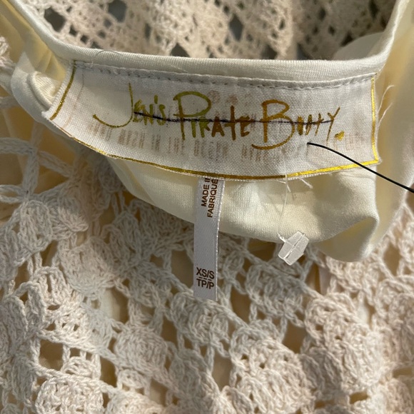 Free People x Jen’s Pirate Booty Zen Crochet Boho Ivory Mini Dress Size XS/S - Picture 9 of 10